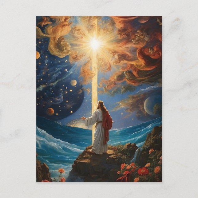 *~* AP50 Fantasy Universe Ray of Light Jesus Postcard (Front)