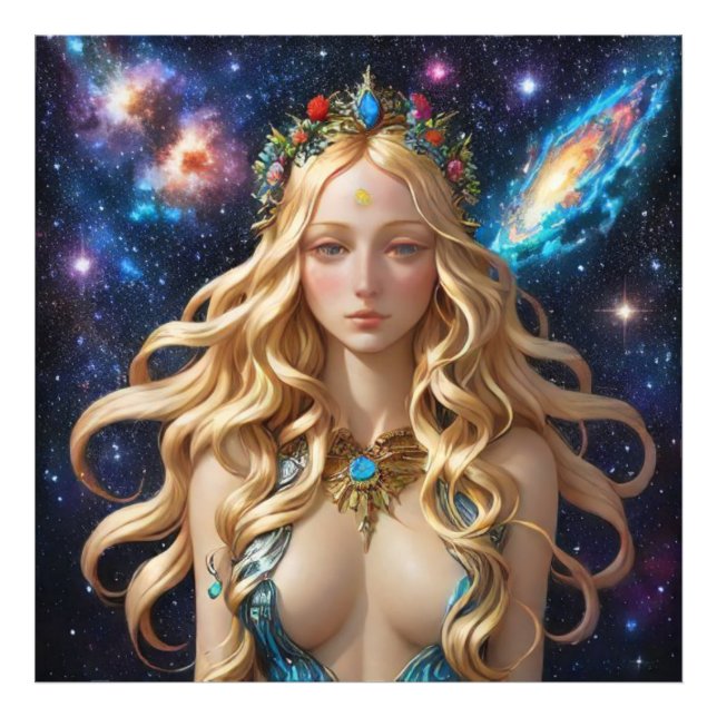 *~* AP58 Cosmic Women Fantasy Jewels Galaxy Photo Print (Front)