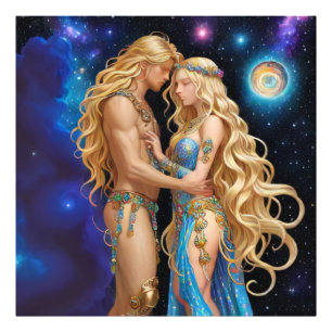 *~* AP58 Cosmic Women Fantasy Romantic Galaxy Photo Print
