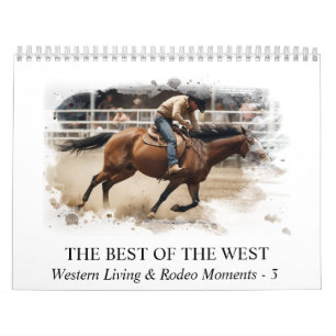 *~* AP59 Wild West Cowboy Horse Rodeo 3 Calendar
