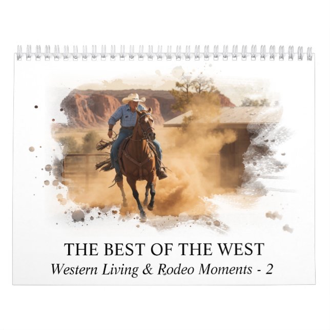 *~* AP59 Wild West Cowboy Horse Rodeo Calendar (Cover)