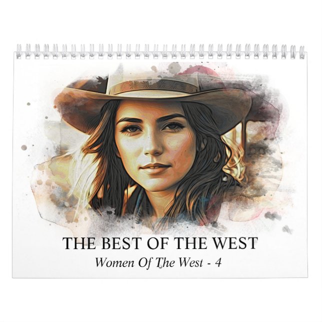 *~* AP59 Women Woman Wild West Cowgirl  4 Calendar (Cover)