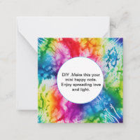 *~ AP62 BLANK DIY Tie Dye Inspire Note Card