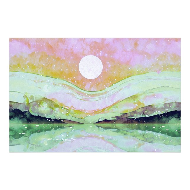 *~* AP67 Pastel Abstract Art Painting Nature Photo Print (Front)