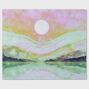 *~* AP67 Pastel Abstract Art Painting Nature Wrapping Paper