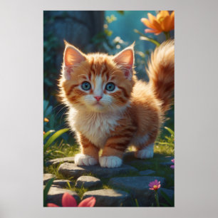 *~* AP68 2:3 Kitten Organge Tabby Cute Sweet Poster