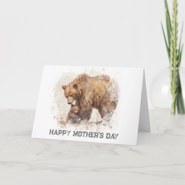 *~* AP72 Photo MAMA BEAR  Mother's Day Card  (Front)