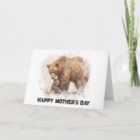 *~* AP72 Photo MAMA BEAR Mother's Day Card