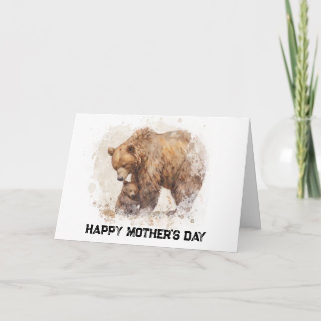 *~* AP72 Photo MAMA BEAR  Mother's Day Card  (Front)