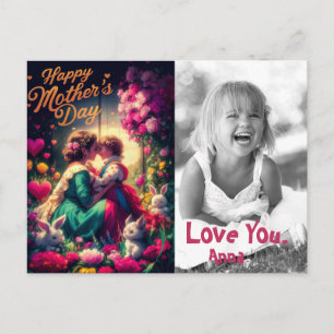 *~* AP72 . Vintage Flowers Love Mother's Day Photo Holiday Postcard