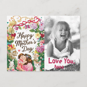 *~* AP72 . Whimsical Sweet Love Mother's Day Photo Holiday Postcard