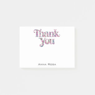 *~* AP85 Floral Thank You Gratitude  Manifesting Post-it Notes