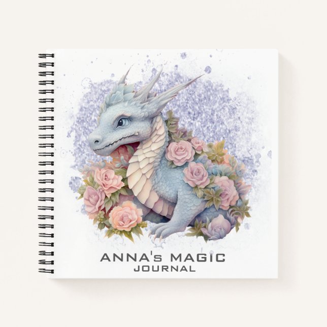 *~* AP85 Law Attraction Dragon Flowers Photo Notebook (Front)