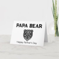 *~* AP86 Celtic PAPA BEAR Photo Father's Day Card