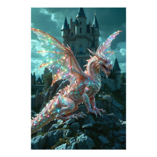 *~* AP88 Castle Fantasy  Dragon Wall Artwork 16 Photo Print