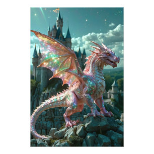 *~* AP88 Castle  Fantasy Dragon Wall Artwork 21 Photo Print