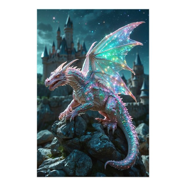 *~* AP88 Castles Fantasy  Dragon Wall Artwork 27 Photo Print (Front)