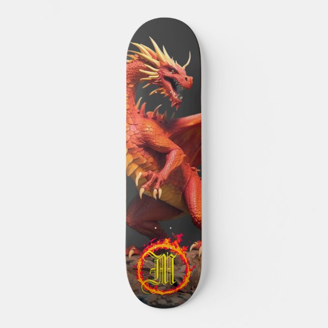 *~*  AP88 Circle of Fire Elemental Dragon Fierce Skateboard (Front)