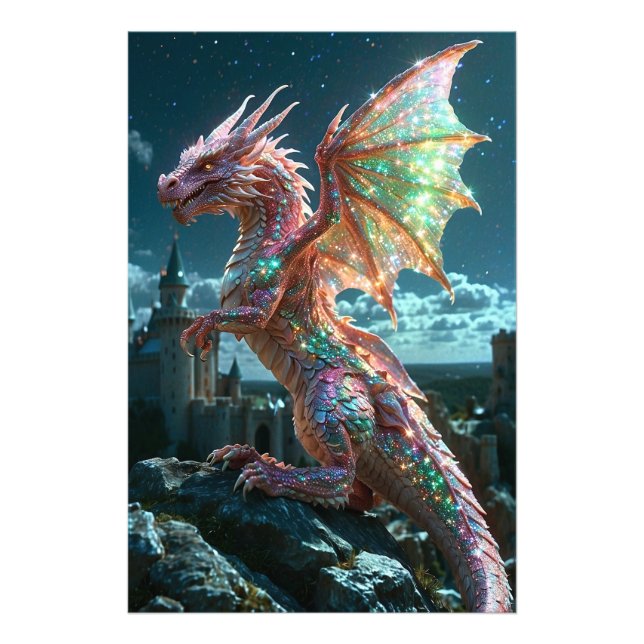 *~* AP88 Majestic  Fantasy Dragon Wall Artwork 29 Photo Print (Front)