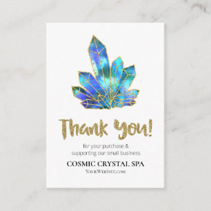 *~* AP8 COSMIC CRYSTAL Review THANK YOU LOGO QR Enclosure Card