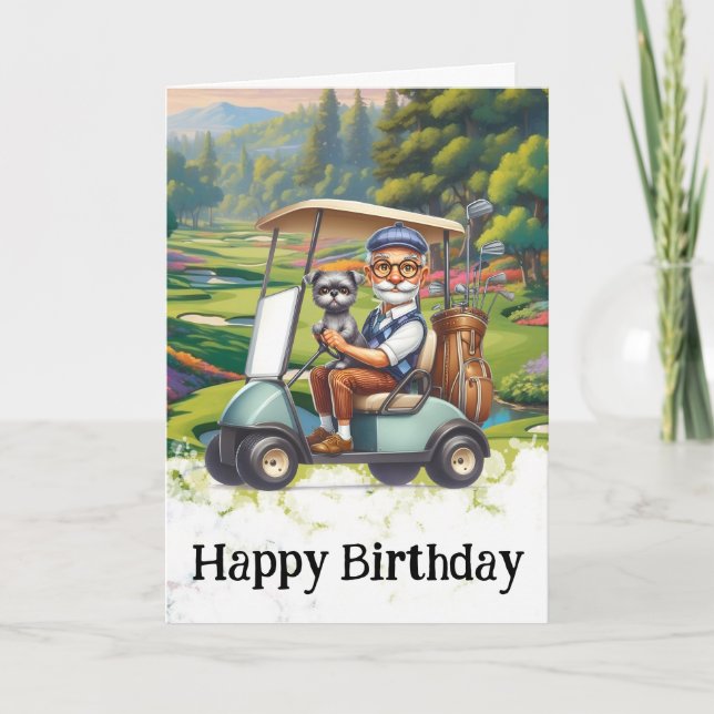 *~* AP94 Old Golfer Man Funny Humour Birthday Card (Front)
