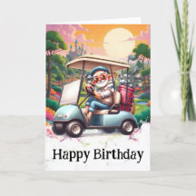 *~* AP94 Senior Golf Man Funny Humour Birthday Car