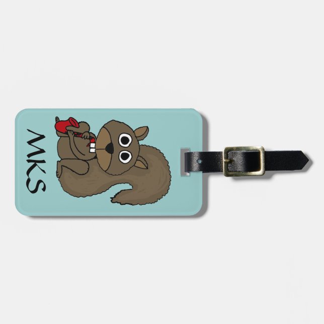 AP- Funny Squirrel Luggage Tags (Front Horizontal)