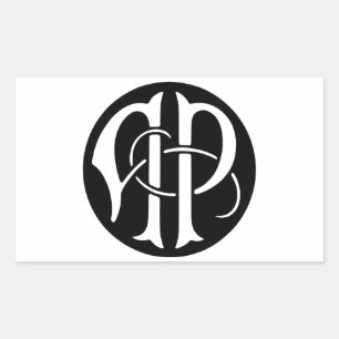 AP Monogram Rectangular Sticker