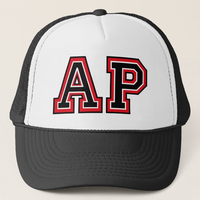 'AP' Monogram Trucker Hat (Front)