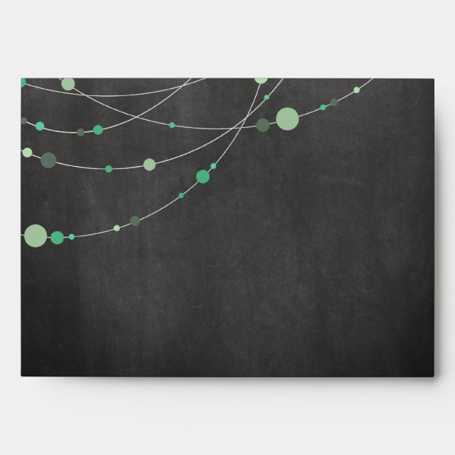 AP Stylish Strands chalkboard Back Flap Address Envelopes (Front)