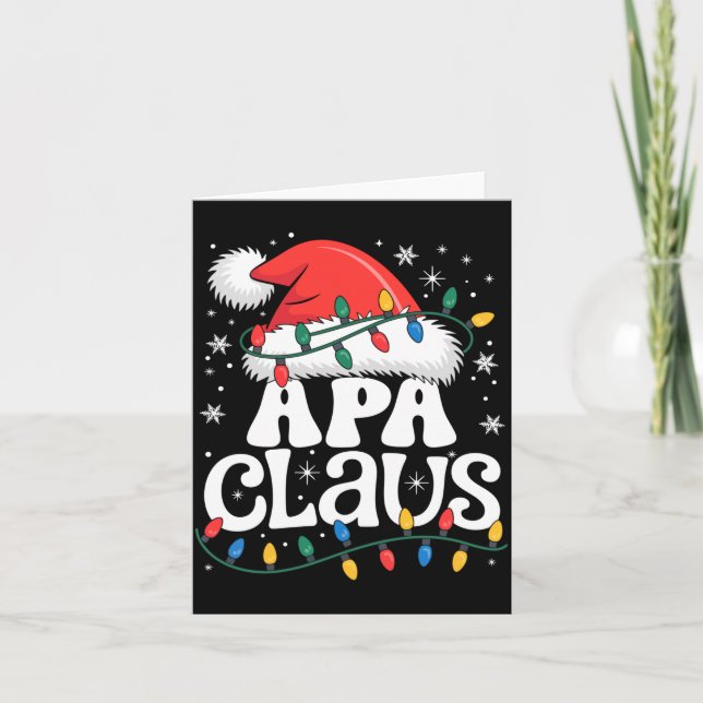 Apa Claus Funny Xmas Christmas Grandma Holiday Sty Card (Front)