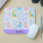 Apaca Llama Personalized Colorful Pink Purple Mouse Mat<br><div class="desc">This design was created through digital art. It may be personalized by clicking the customize button and changing the color, adding a name, initials or your favorite words. Contact me at colorflowcreations@gmail.com if you with to have this design on another product. Purchase my original abstract acrylic painting for sale at...</div>