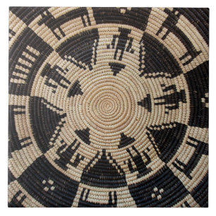 Apache Basket Weaving Art Tile