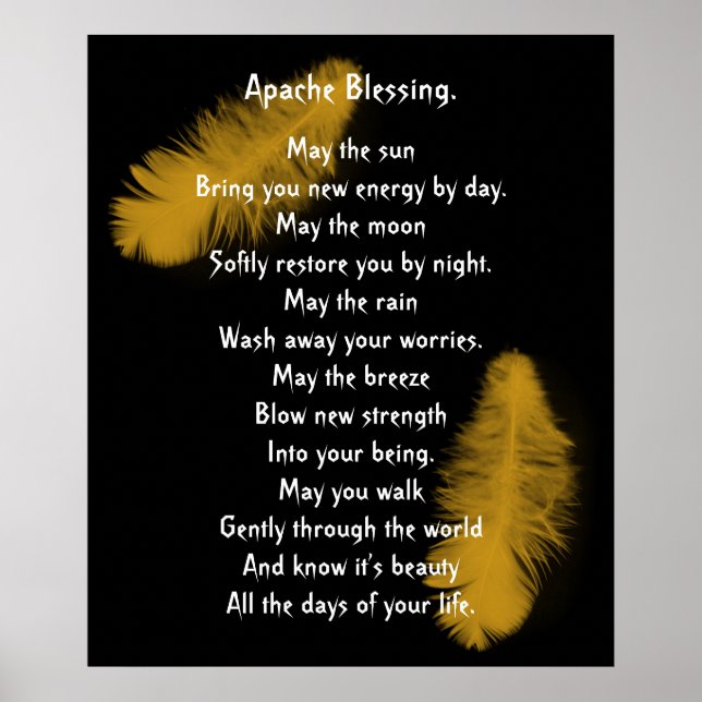Apache Blessing golden feather Poster (Front)