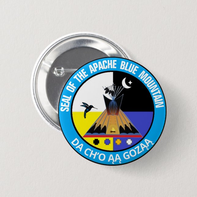 Apache Blue Mountain®  6 Cm Round Badge (Front & Back)