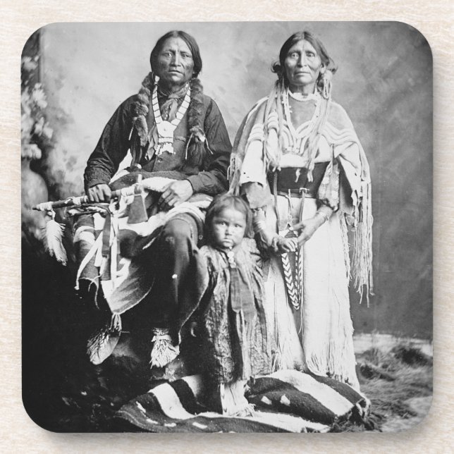 Apache Chief Antonio Maria with his family, 1897 ( Coaster (Front)