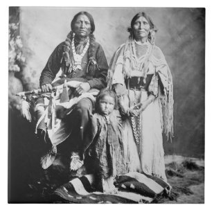 Apache Chief Antonio Maria with his family, 1897 ( Tile