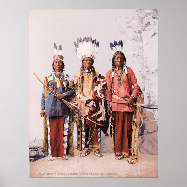 Apache Chiefs Garfield, Ouche-te Foya and Sanches. Poster (Front)