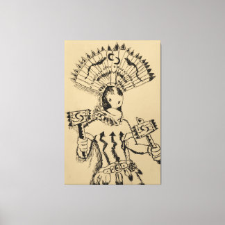 Apache Crown Dancer Sketch Canvas Print