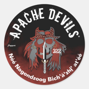 Apache Devils®️™️🇺 APACHE DEVILS SUPPORT Sticker