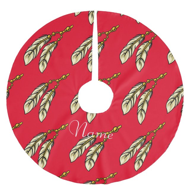 Apache Feathers Thunder_Cove Brushed Polyester Tree Skirt (Front)