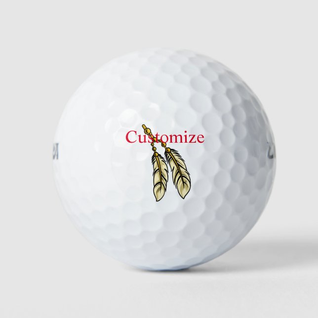 Apache Feathers Thunder_Cove Golf Balls (Front)