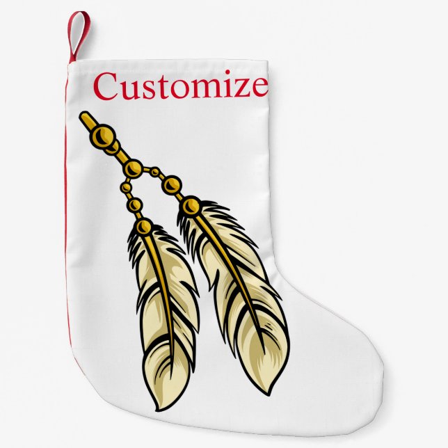 Apache Feathers Thunder_Cove  Small Christmas Stocking (Front)