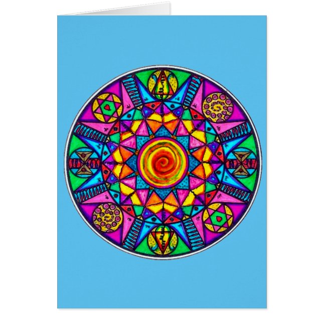 Apache Healing Prayer Medicine Mandala Card (Front)