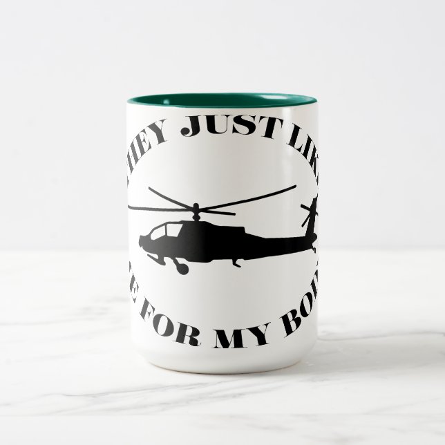 Apache Helicopter funny mug (Center)