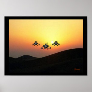 APACHE HELICOPTER POSTER