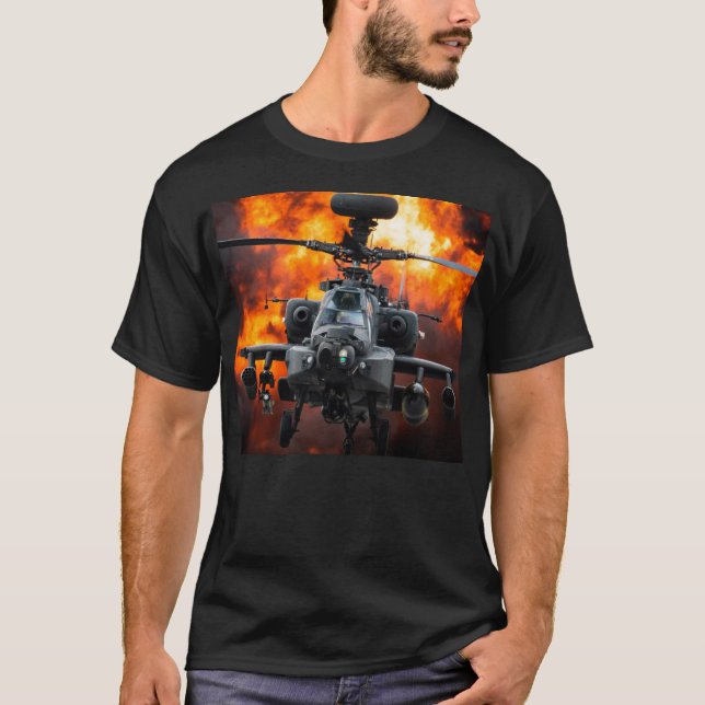 Apache Helicopter T-Shirt (Front)