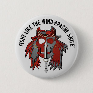Apache Knife®™🇺Fight Like The Wind Apache Knife 6 Cm Round Badge