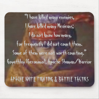 Apache Knife Fighting & Battle Tactics Mouse Mat