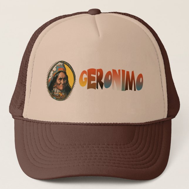 Apache leader Geronimo Trucker Hat (Front)